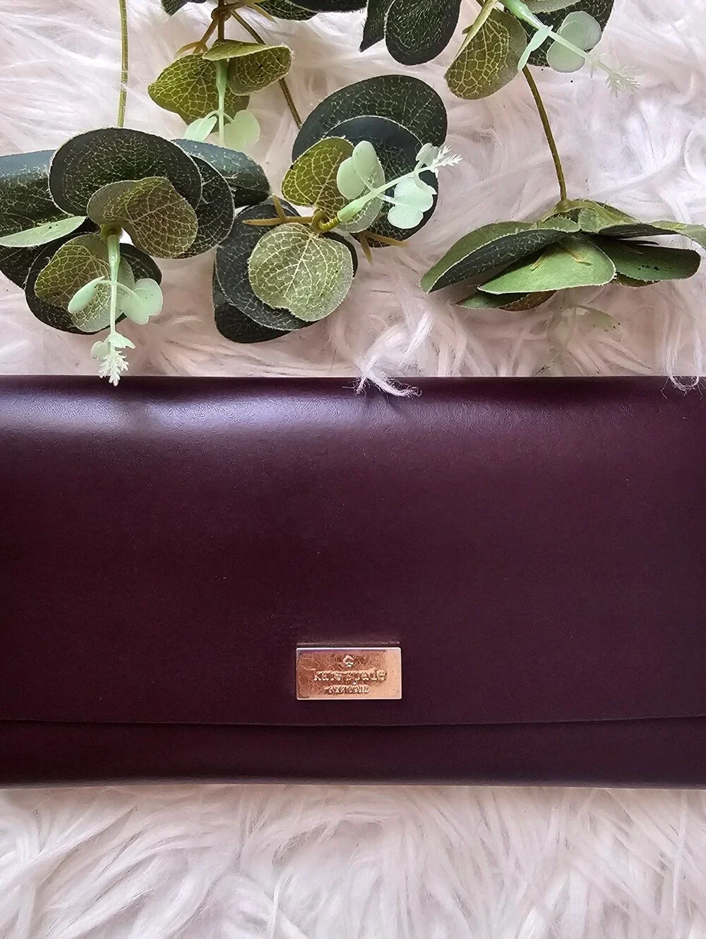 Kate Spade Clutch/Wallet In Beautiful Plum Color